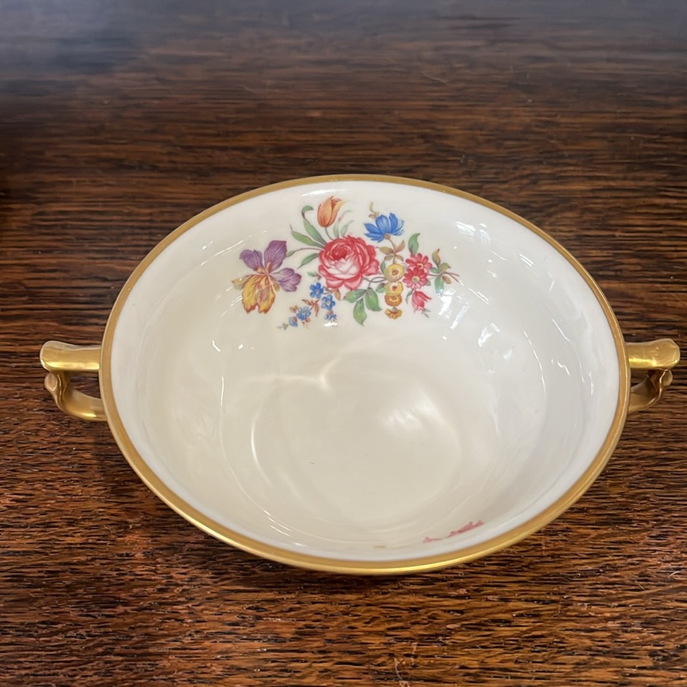 Rosenthal Ivory China, Double Handled Soup Bowl with Saucer. Set of 5. - Picture 4 of 11